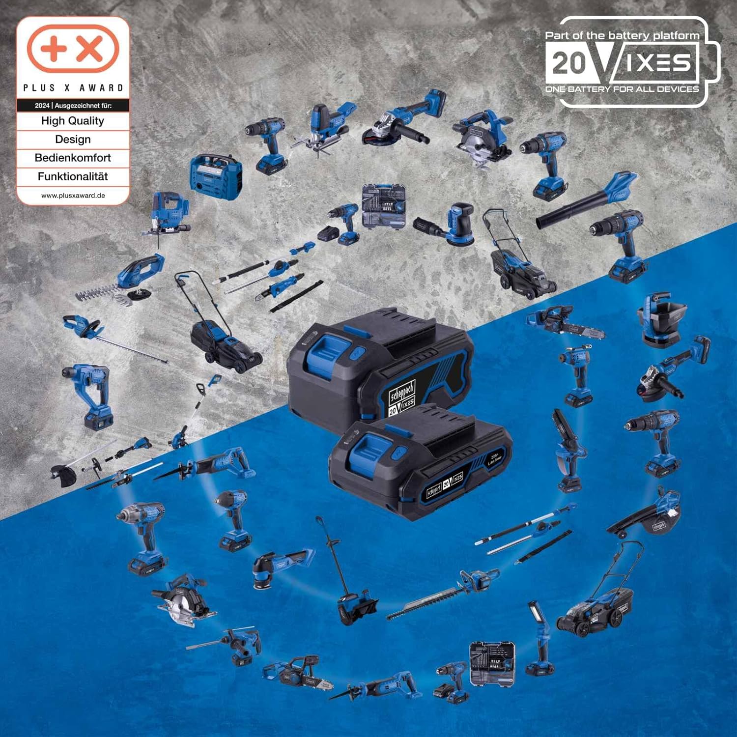 Original Scheppach 20V Akku 4Ah Ersatzakku SBP4.0 | 20V-IXES-Serie | Ladezeit 60–120 Min. je nach Ladegerät | 3-stufige Ladeanzeige | Staub -& korrosionsgeschützt | effizientes Einzelzellenmanagement – Bild 3