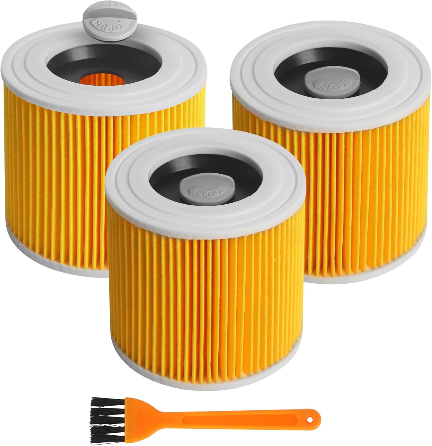 3 Filter Für Kärcher Staubsaugerfilter,Patronenfilter Kompatibel, Ersatzfilter für Kärcher WD3, WD2, WD1, MV3, MV2, A, K, KNT, NT, SE, VC, ersetzt 6.414-552.0, 6.414-772.0, 6.414-547.0