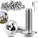 M5x20 mm Linsenkopfschrauben Edelstahl 30 Stück Flachkopfschrauben M5 Innensechskant ISO 7380-2 Schrauben mit Flansch A2 V2A Metrisch Vollgewinde für Möbelherstellung Fahrzeugstrukturen