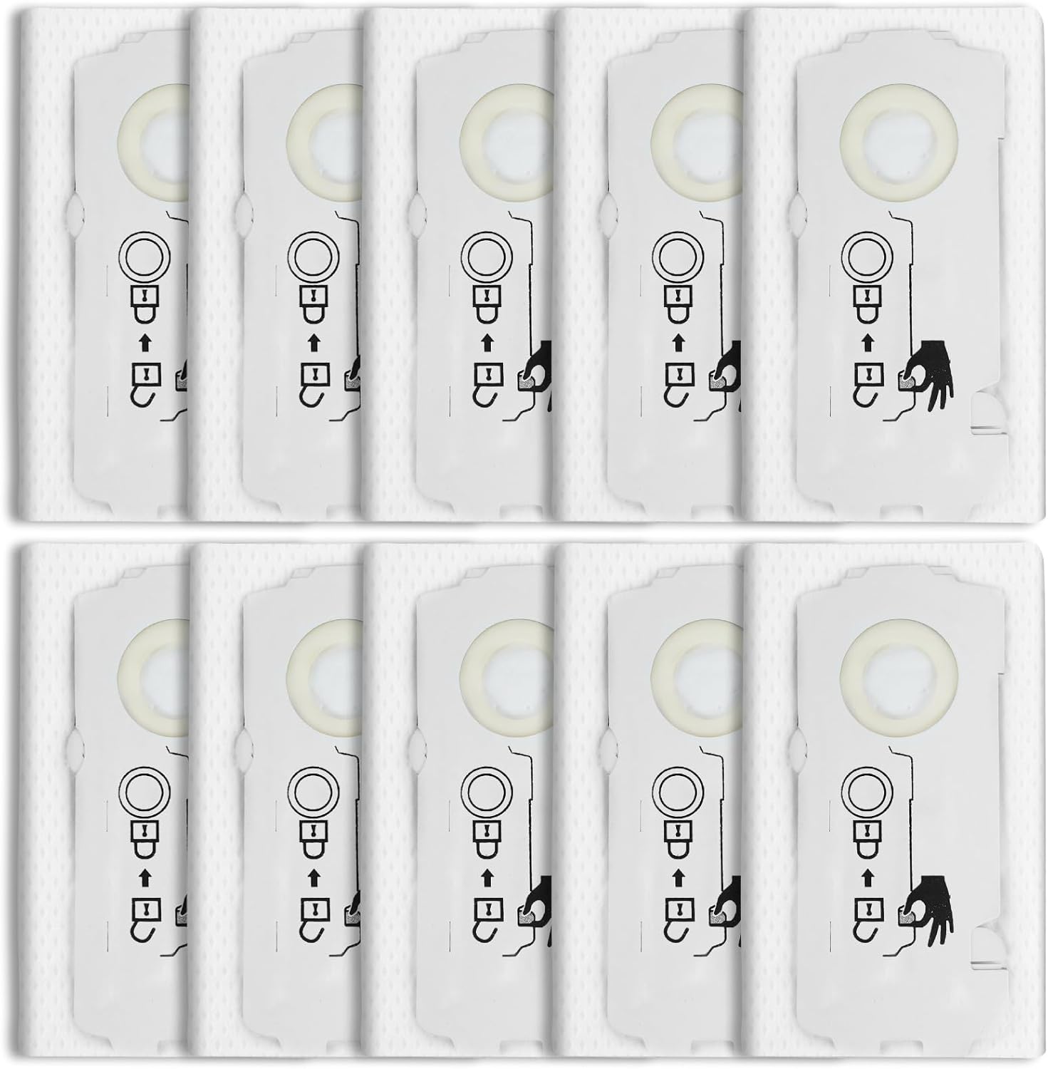 10 Stück SELFCLEAN Filtersack SC-FIS-CT MINI/MIDI-2/5 für Festool CT MINI/MIDI / 15 Staubsauger ab Baujahr 2019,Staubsaugerbeutel Ersatzteile,Große Kapazität Ersatzbeutel Zubehör