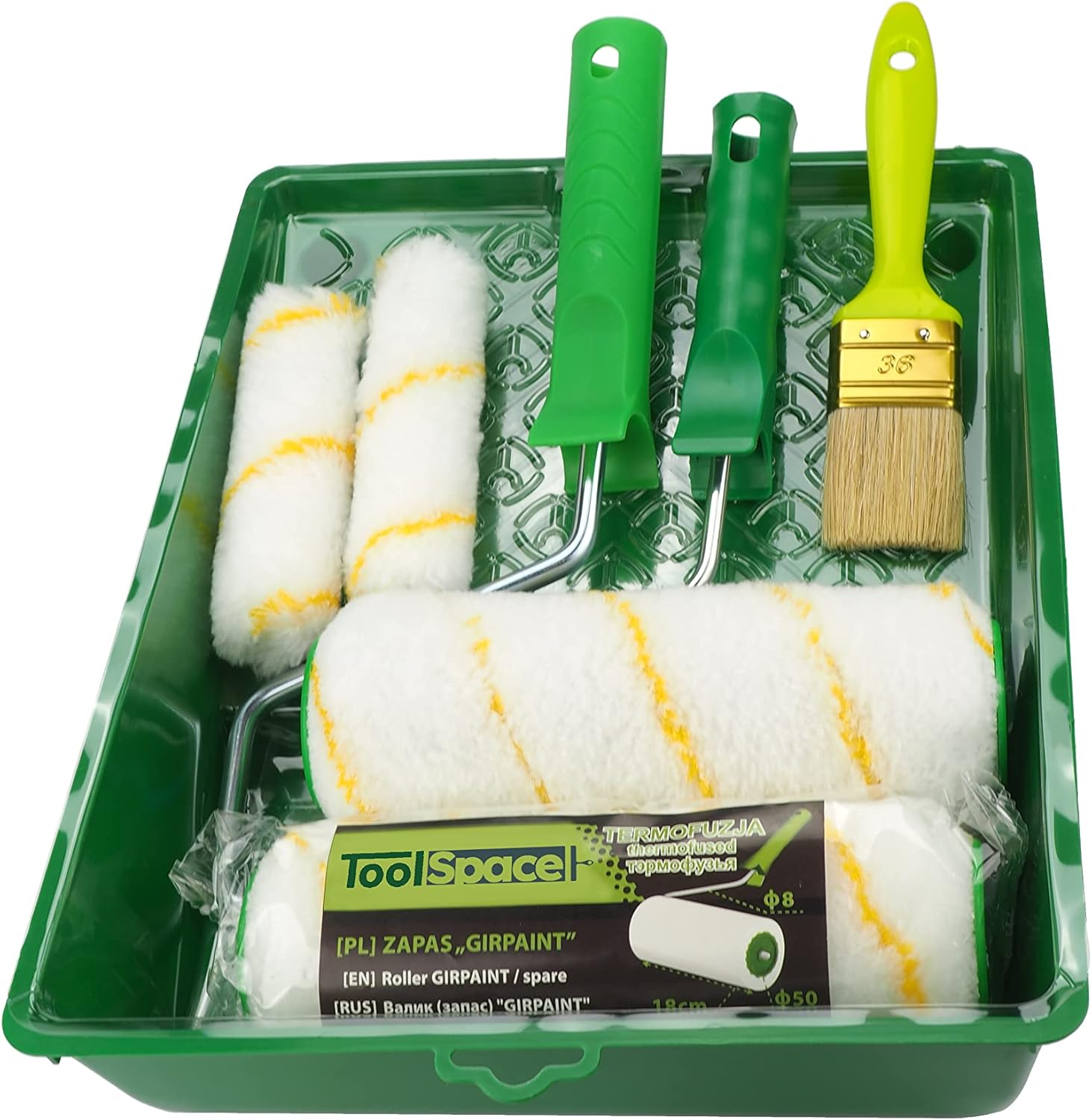 Professional Malerset+Farbroller Set+ Malerpinsel Set- farbroller/malerrolle/farbwalze, farbroller klein, pinselrolle, malerpinsel, Farbwanne, Malerzubehör, streichen zubehör für farben – Bild 5