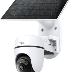 Tapo C630 KIT 360° Solar Überwachungskamera Außen mit Akku | 3K 5MP | Gratis KI-Erkennung | Farb- & IR-Nachtsicht | 24/7 Aufzeichnung | 2-Wege-Audio | Lokale MicroSD & Cloud