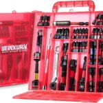 99tlg. Schrauber Bits Set (Torx, Kreuz, PZ, Hex, SL), S2-Stahl Magnetische 1/4” Sechskantschaft Bitsatz, inkl. Bit Halter, Adapter, Steckschlüssel, Schraubenschlüssel mit Rot Aufbewahrungsbox