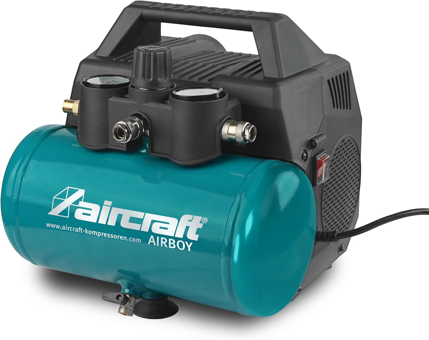 Aircraft AIRBOY 131 OF E (Kolbenkompressor, universell einsetzbar, mit Motorschutzschalter, Ansaugleistung ca. 107 l/min, Abgabeleistung 0,6 kW, Kompressor) 2001225