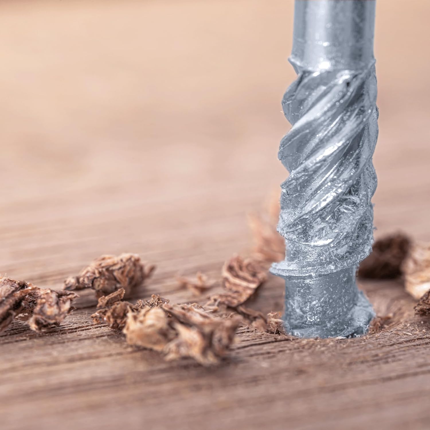 SCREW REBEL Holzschrauben 5,0 x 60 mm, 200 Stück, hell verzinkt - Universalschraube mit Doppelspiralgewinde, Spanplattenschraube mit TX25 Antrieb und ETA Zulassung – Bild 3