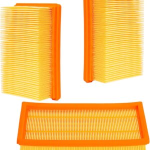 3 Stück Flachfaltenfilter Filter kompatibel mit Kärcher NT 25/1 Ap, NT 35/1 Ap, NT 35/1, NT 45/1, NT 55/1, NT 361, NT 561, NT 611 Tact, Te, M, Eco Staubsauger Ersatzteile（Ersetzt 6.904-367.0）