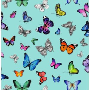 Tapete Schmetterlinge Türkis - 138537 - von ESTAhome