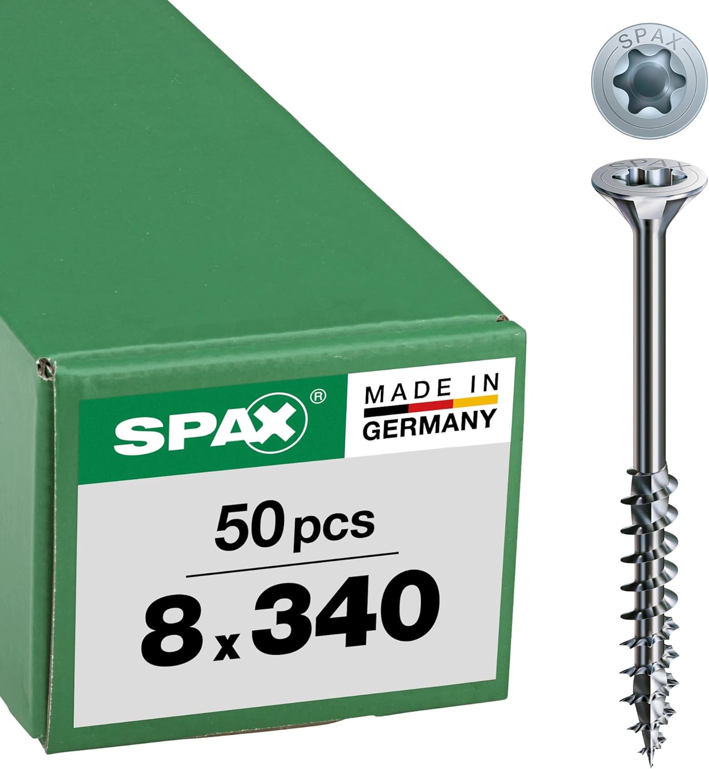 Holzbauschraube, 8 x 80 mm, 50 Stück, Teilgewinde, Senkkopf, T-STAR plus T40, 4CUT, WIROX - 0191010800805 – Bild 5