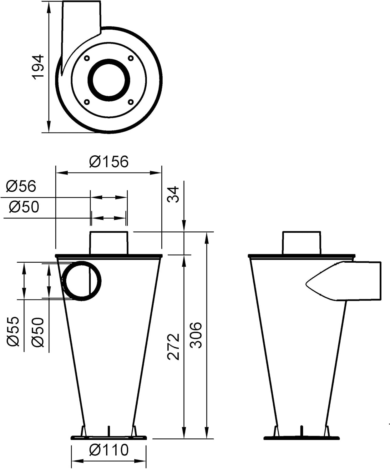 DUST COMMANDER - Zyklon Staubabsaugung/Filter/Abscheider – Bild 4