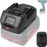 USB Akku Adapter Dual USB/Type-C Anschlüsse kompatibel mit Makita 18V LXT Elektrowerkzeugen (für Bosch 18V GBA Akkus BAT609 BAT610,Nur Adapter)