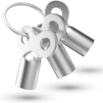 Fuchs Entlüftungsschlüssel | 3 Stück passend für alle Heizkörper | mit Ring zum Aufhängen | 5mm Zinklegierung Schlüssel zum Entlüften Lüften aller Heizungen möglich radiator key Entlüfter Heizung