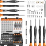 JOREST Brillen Reparatur Werkzeug Kit, Brillenreparaturset mit kleinen Schrauben, Nasenpads, Pinzette, Reinigungstuch und Präzisions Schraubendrehern Geeignet für Brillen, Sonnenbrillen und Rahmenlose