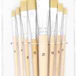 TSI Borstenpinsel-Set 8-teilig (Größen 1, 2, 4, 6, 8, 10, 12 und 20), Schaft naturbelassen, Art. Nr. 49209