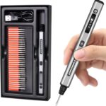 ARROWMAX Mini Gravierstift - Ultimatives kabelloses tragbares Werkzeug für Künstler & Heimwerker - Gravieren Sie 50+ Oberflächen - Anfängerfreundlich - Wiederaufladbar - Kostenlose 30 Bits