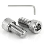 Dayalo 100 Stück M3x10 Schrauben, Zylinderkopfschrauben, Zylinderschrauben mit Innensechskant, Flachkopfschrauben, Edelstahl A2 V2A, Vollgewinde, Innensechskantschrauben mit Schlüssel