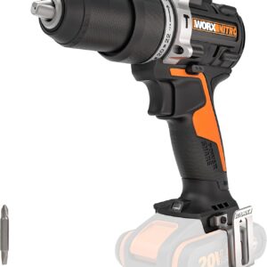 WORX NITRO WX352.9 Akku Schlagbohrschrauber Set 20V - stärkere Leistung dank bürstenloser Motor - zum Schrauben, Bohren und Schlagbohren - 60Nm - 2-Gang-Getriebe & LED-Licht - ohne Akku & Ladegerät