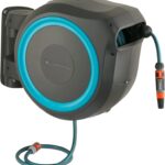 Gardena Wand-Schlauchbox RollUp XL (türkis) 35 m: flexible Bewässerung für große Gärten, Schwenkbare Schlauchbox, inkl. 35 m Gardena Qualitätsschlauch und Montagehilfe (18630-20)