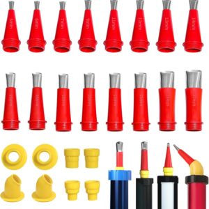 24 Stück Edelstahl Dichtungsdüse Edelstahldüsen Satz, Dichtungsfinisher Einteiliger Dichtmittel Finishing Werkzeug, für Fenster Badezimmer (24Pcs)