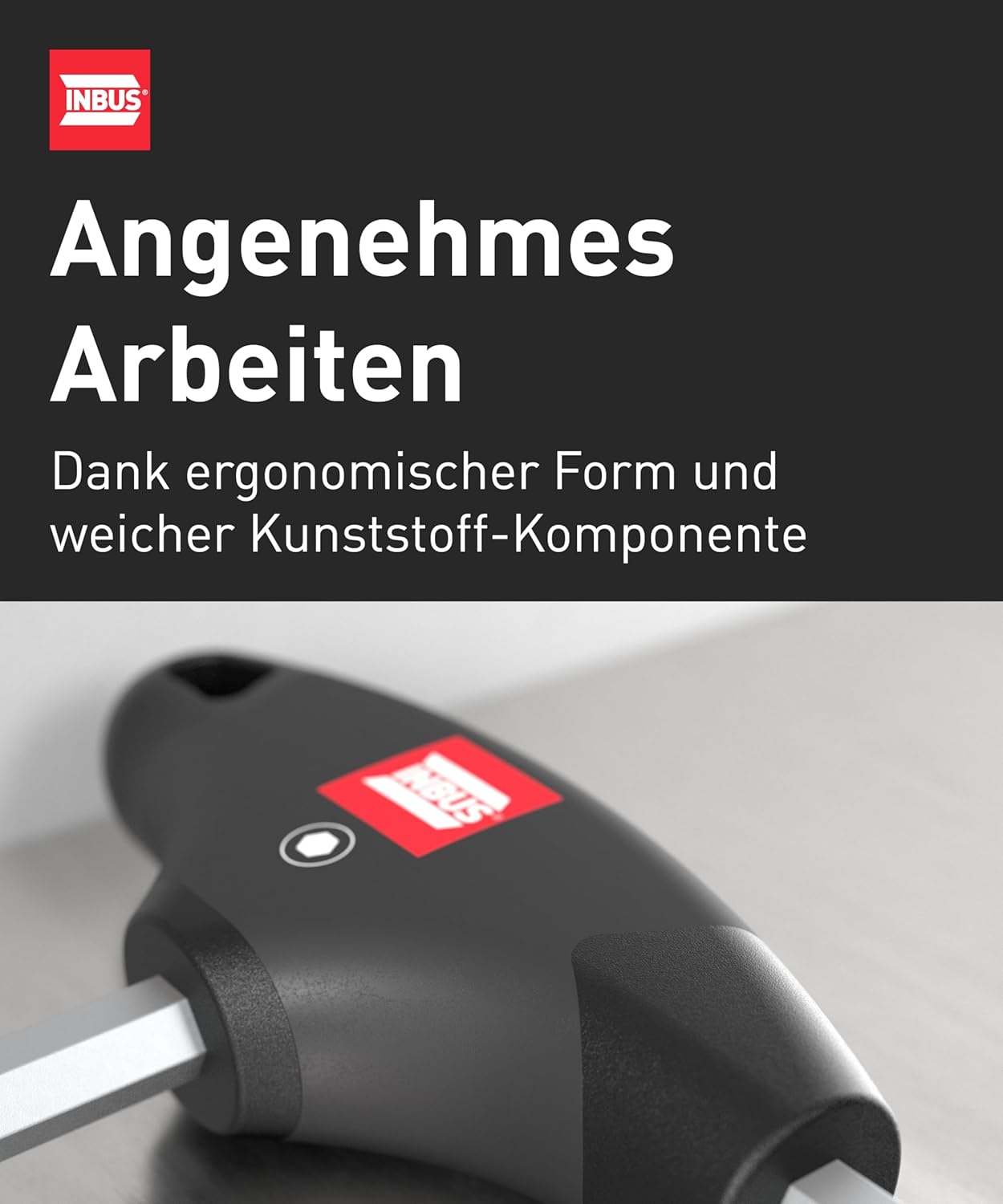 INBUS® 70075 T-Griff Schraubendreher 4mm, mit HybridTouch — Made in Germany – Bild 5