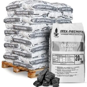 PALIGO Steinkohle grob 25-60mm (1.000 kg) – Anthrazit-Nusskohle in Premiumqualität – Effiziente Wärme zum Heizen und für Öfen & Heizanlagen – Hoher Heizwert & saubere Verbrennung