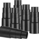 6 Stk Staubsaugeradapter,Saugreiniger-Schlauchadapter 22-35 mm,Universalstaubsauger-Druckminderer und Schlauchadapter für Staubsaugerschläuche(Schwarz)