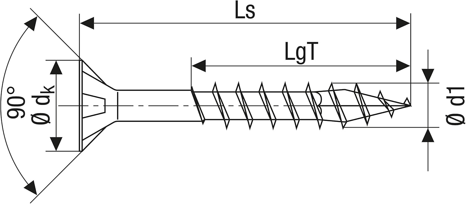 SPAX Universalschraube aus Edelstahl rostfrei A2, 5,0 x 60 mm, 100 Stück, T-STAR plus, Senkkopf, Teilgewinde, 4CUT, 0197000500603 – Bild 3