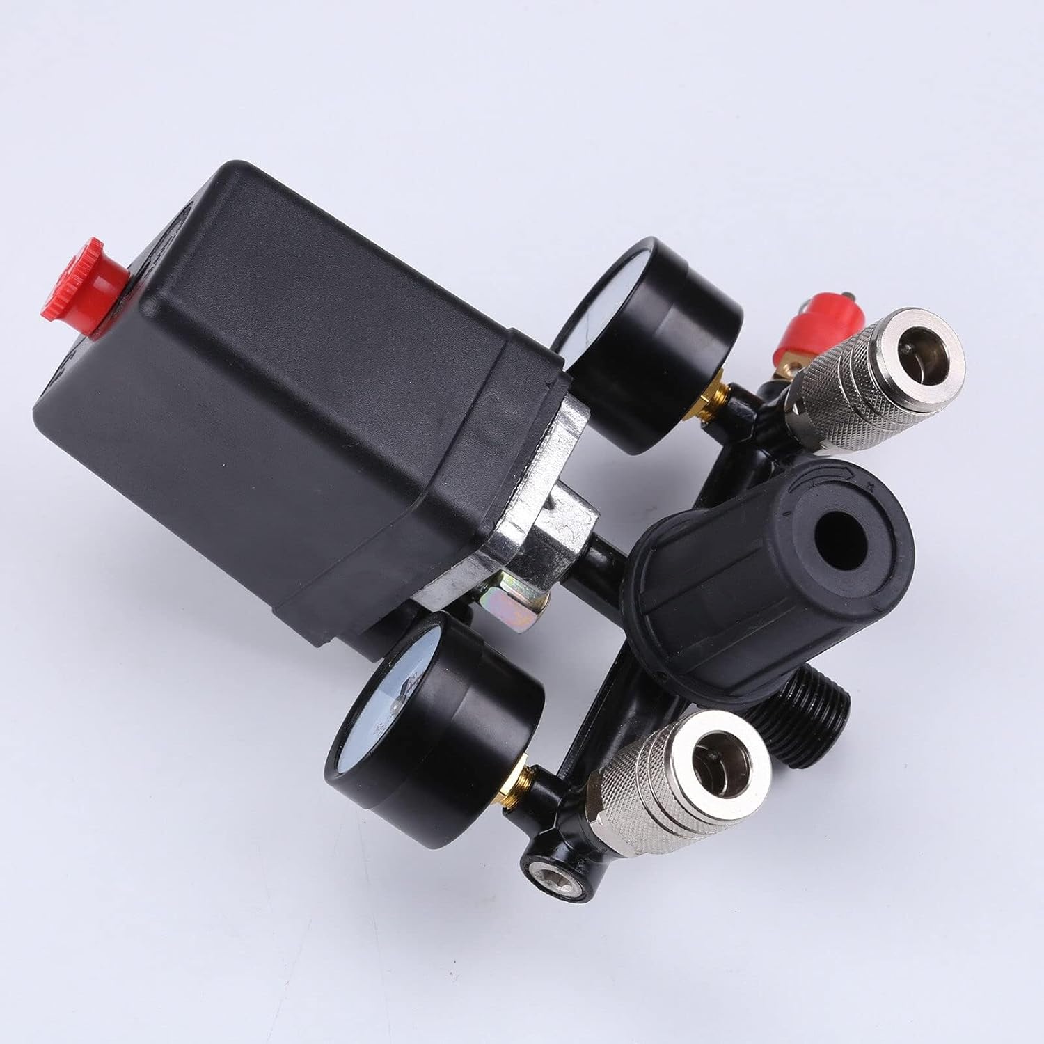 Druckregler mit Druckschalter für Kompressor, 2 Anzeigen, Luftkompressor Steuerventil Ersatzteil – Bild 4