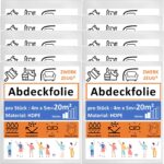 10x ZWERKZEUG® 10 Stück Set je 4m x 5m Maler Abdeckfolie Transparente Staubschutzfolie Plastikplane Allzweck-Folie Malerplane Malerfolie Abdeckvlies Abdeckplane Malerarbeit (Normal x 10 Stück)