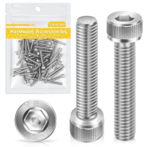 M4*25mm Zylinderschrauben mit Innensechskant 50 Stück,Caianwin DIN 912 Edelstahl（A2 V2A）Schrauben für Industriemaschinen,Kraftfahrzeuge,Bauwesen