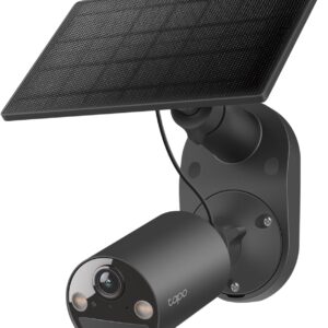 Tapo C411 KIT 2K Solar Überwachungskamera für außen, nicht entfernbarer Akku, Farbnachtsicht, WLAN 2,4 GHz, Zwei-Wege-Audio, Personenerkennung, lokale Speicherung über microSD-Karte oder H500-Homebase