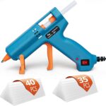 Tilswall Heißklebepistole 50W mit 75 Klebesticks 7 mm x 130 mm, Heissklebepistole für Schule, Heimwerken, Kunsthandwerk und schnelle Reparaturen im Haushalt