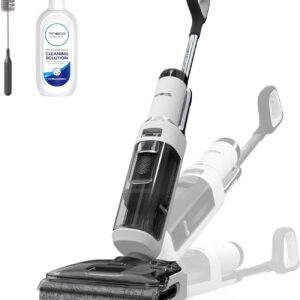 Tineco Floor One Stretch S6 Nass Trockensauger, 180°-Flachdesign Saugwischer 13cm Liegehöhe, 85°C 5min FlashDry Selbstreinigung, 3-Seitige Kantenreinigung 40min Laufzeit Reinigung unter tiefen Möbeln