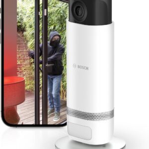 Bosch Smart Home Eyes Innenkamera II, WLAN Überwachungskamera für den Innenbereich mit intelligenter Personenerkennung, kompatibel mit Amazon Alexa