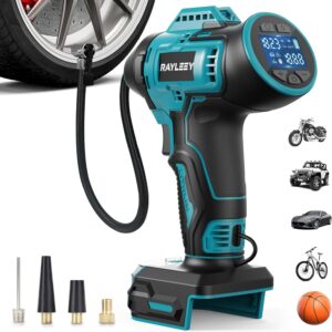 Akku Kompressor für Makita LXT-18V-Akku, 11 Bar/160PSI Luftkompressor Akku mit Automatische Abschaltung, Elektrische Luftpumpe für Auto, Motorrad, Fahrrad, Bälle (ohne Akku)