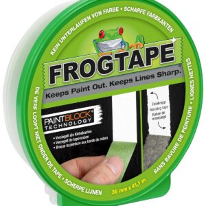 FROGTAPE Abklebeband – Malerkreppband mit Paint-Block Technologie – Kreppband für saubere Kanten beim Streichen & Lackieren – 36mm x 41m Grün