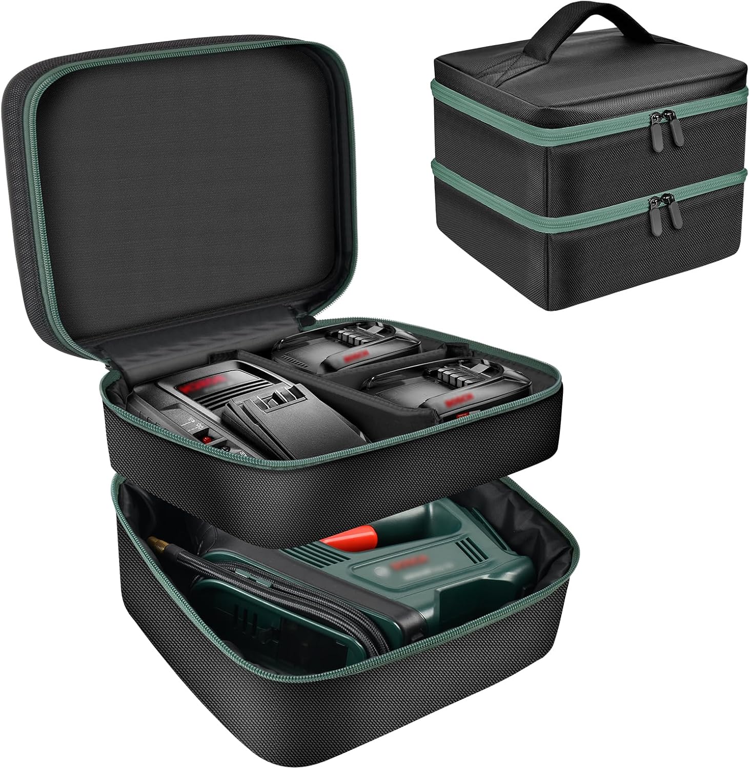 Tasche für Bosch Home and Garden für Bosch elektrische Luftpumpe,Elektrische Luftpumpe Aufbewahrungskoffer Halter für Batterien und Ladegeräte für Starter-Set (Nur Box)