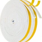 Dichtungsband Türdichtung Selbstklebend 6mm(B) x3mm(D)/20m(L) für Türen Fenster Schaumstoff klebeband Gummidichtung Gegen Kalte Zugluft/Anti-Kollision/Schalldichter/Wasserdichter/Staubdicht Weiß