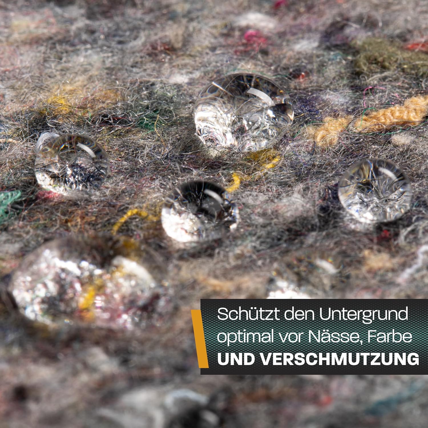 Hinrichs Malervlies 50m x 1m Rolle 180g/m² - Maler-Abdeckvlies mit Anti-Rutsch Beschichtung - Abdeckfliesse für Boden - Allzweckvlies als Schutz für Boden, Treppen & Möbel bei Renovierung & Umzug – Bild 5