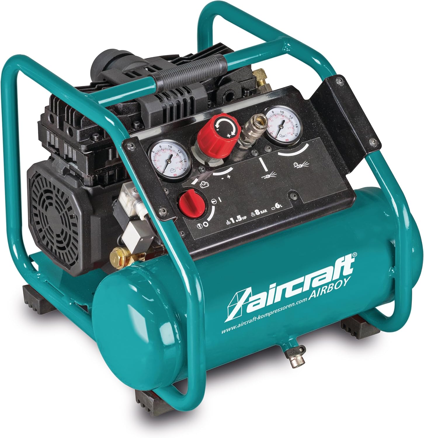 Aircraft AIRBOY 131 OF E (Kolbenkompressor, universell einsetzbar, mit Motorschutzschalter, Ansaugleistung ca. 107 l/min, Abgabeleistung 0,6 kW, Kompressor) 2001225 – Bild 2