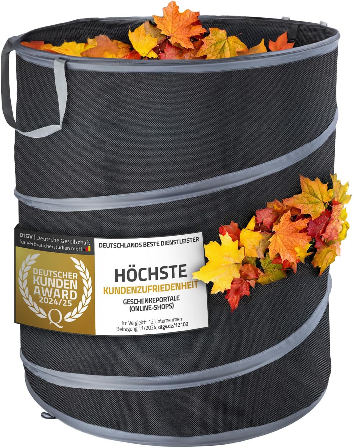 Garten-Abfallsack Selbststehend & robust; Pop-Up Gartensäcke, Laubsack für Grünschnitt, Rasenschnitt & Gartenabfälle (M)