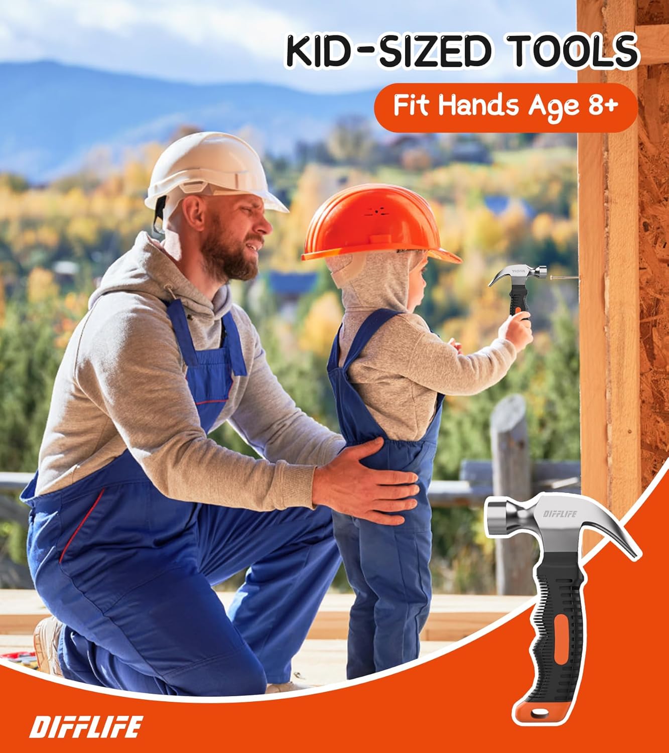 18 Stück Handwerkzeug Set Kinder Echt, Werkzeug Kit mit Aufbewahrungstasche für Jungen, Mädchen, Kinder DIY Bauen und Holzbearbeitung, Alter 8+ Werkzeugset-18 Stück – Bild 5