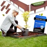 Cortenstahl Rasenkante [Schneckenabweisend] mit Berührschutz | 15x 1m, 1,5mm dick | zur Garten- und Beetgestaltung | Beeteinfassung Metall Cortenstahl Beeteinfassung Rasenkante Metall
