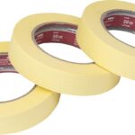 Kreppband 50 m x 25 mm - Praktisches 3er Set - Für einfache Abdeck- & Malerarbeiten - Universell einsetzbar - Rückstandfrei ablösbar / Abklebeband / Malerkrepp / Feinkreppband / B22299