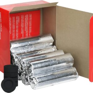 NKlaus Räucherkohle 10 Rolle Ø 33mm 100 Kohletabletten schnellzündend Naturkohle Selbstzünderkohle Shisha Schnellanzünder aus Griechenland 1115