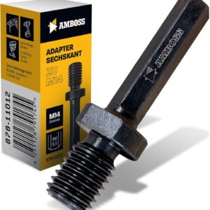 Amboss Werkzeuge Adapter 6kant auf M14 Gewinde/Winkelschleifer Bohrkronen, Stützteller, Drahtbürsten mit Bohrmaschine einsetzen/Diamant Fliesenbohrer auf Sechskant