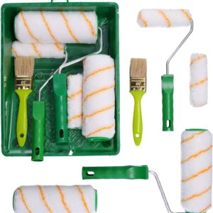 Professional Malerset+Farbroller Set+ Malerpinsel Set- farbroller/malerrolle/farbwalze, farbroller klein, pinselrolle, malerpinsel, Farbwanne, Malerzubehör, streichen zubehör für farben