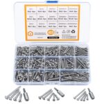 HAOCHEN 405 Stück Rundkopfschrauben Set, M3/M3.5/M4, Torx Holzbauschrauben, Edelstahl Blechschrauben, Flachkopfschrauben, selbstschneidende Schraube Sortiment Kit, mit 3 Stück Bits