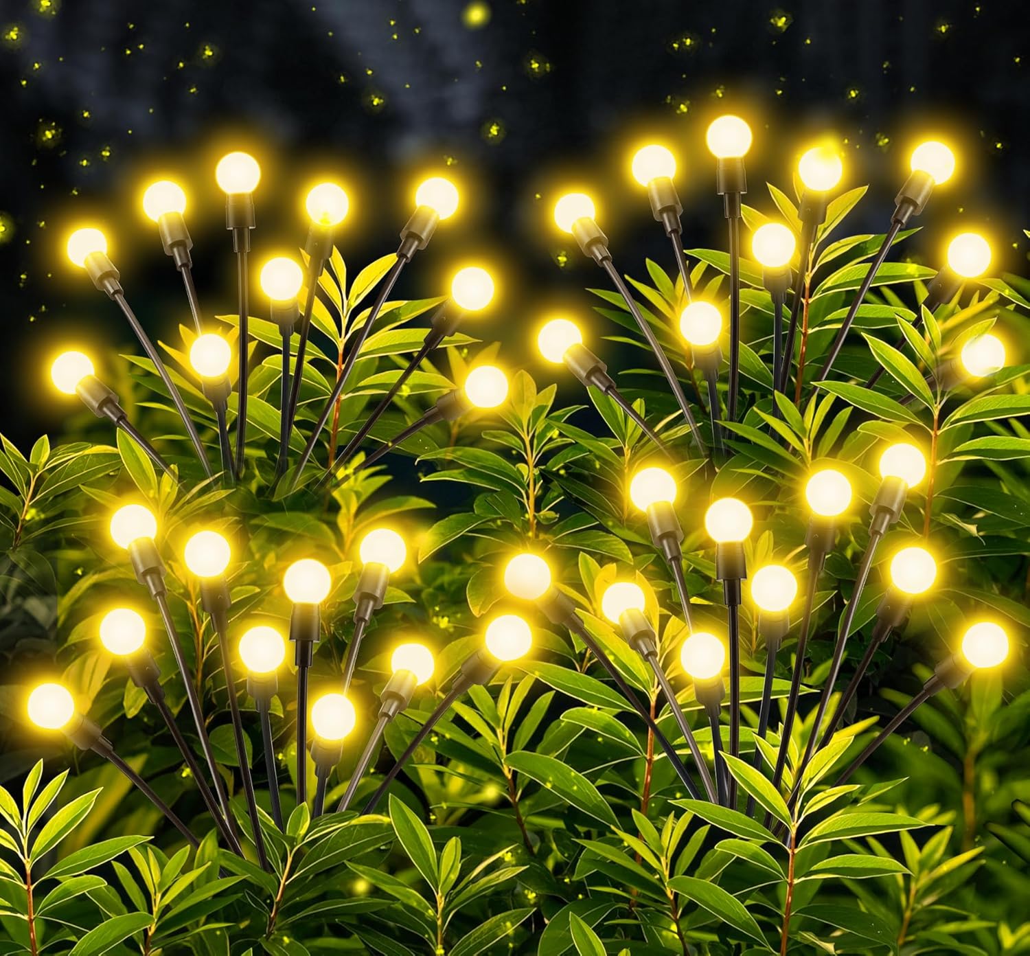 Solarlampen für Garten Außen, 4 Stück 10 LED Superhelle 2 Lichtmodi Glühwürmchen Solarleuchten für Außen mit Warmweißem Licht IP65 Wasserdicht Solarleuchten Garten Deko für Pathway Yard Balkon