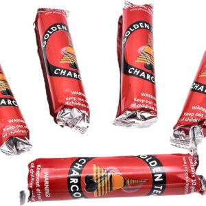 LivuX 50 Tabs Weihrauchkohle 33mm – Schnellzündende Kohletabletten für Räuchern, Harze & Weihrauch, 50 Rollen (je 10 Stück), langlebig & gleichmäßig glühend 1202