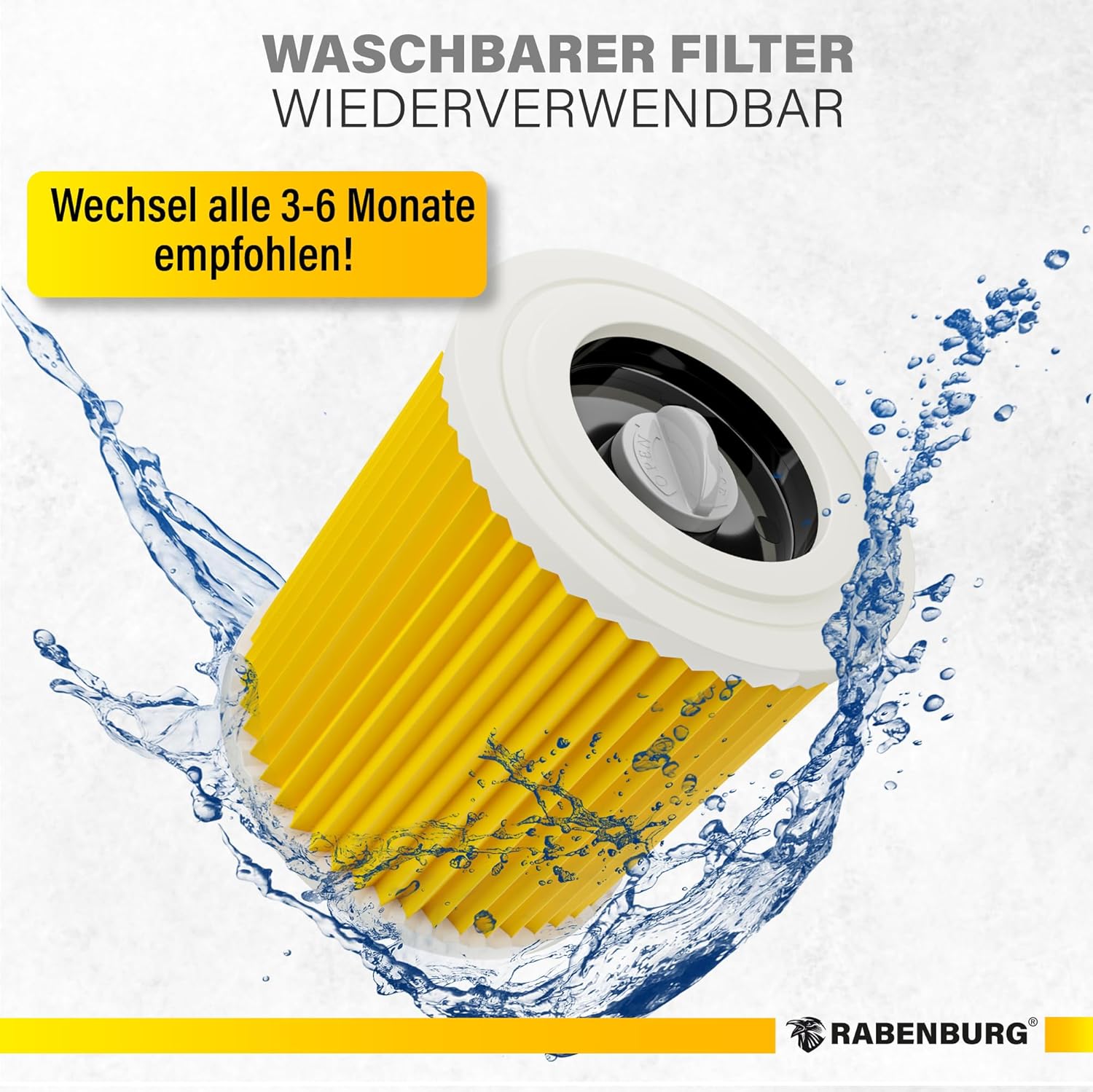 3 x Filter kompatibel mit Kärcher Staubsauger Premium WD3 WD2 WD3 WD1 MV3 MV2 WD 3 P Extension KIT Nass - & Trockensauger - gegen Feinstaub - Gerüche – Bild 3